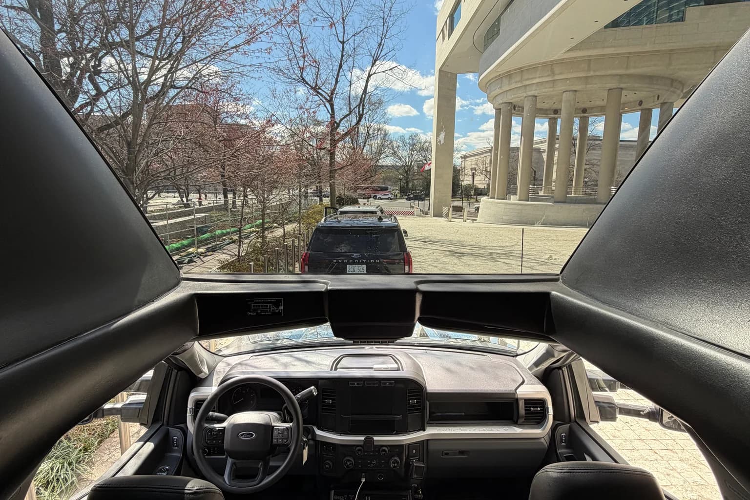 View from an AZA vehicle navigating between hotels and transport hubs