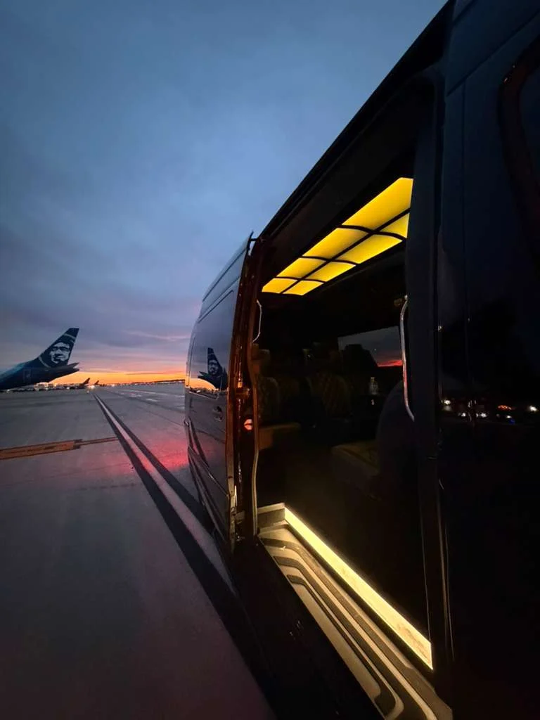 Sprinter van used for airport transfers in Washington DC