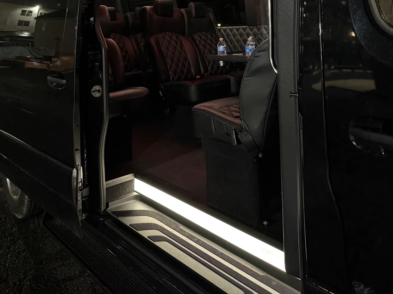 AZA sprinter van exterior on the tarmac at sunset