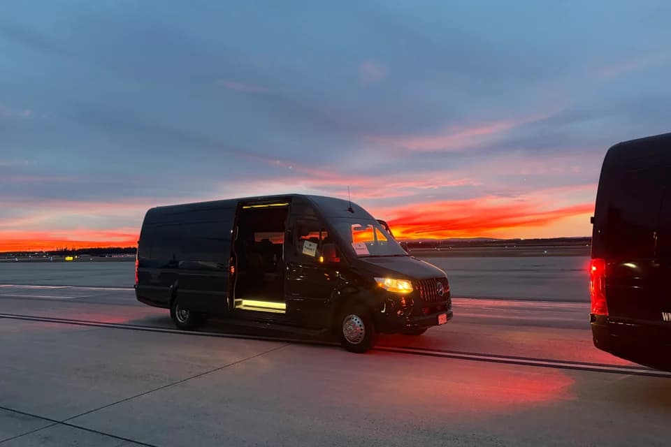 AZA Sprinter van at sunset in Washington DC
