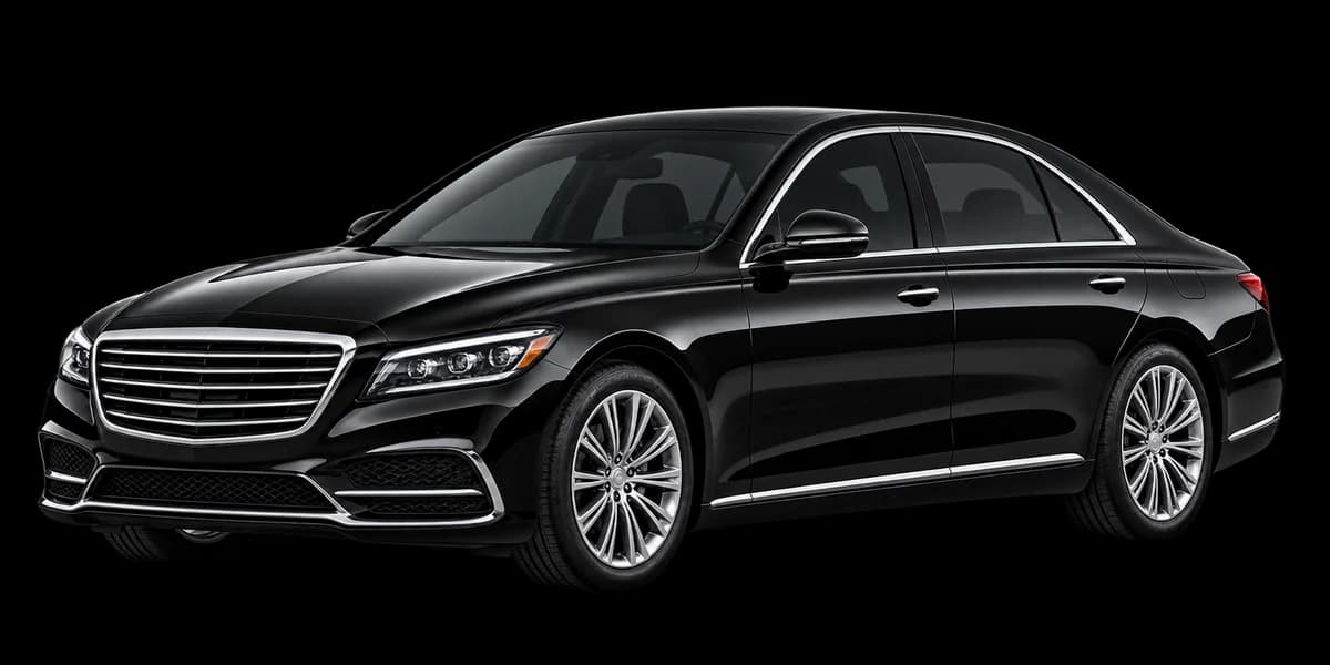 Illustration of a luxury sedan for AZA executive transportation