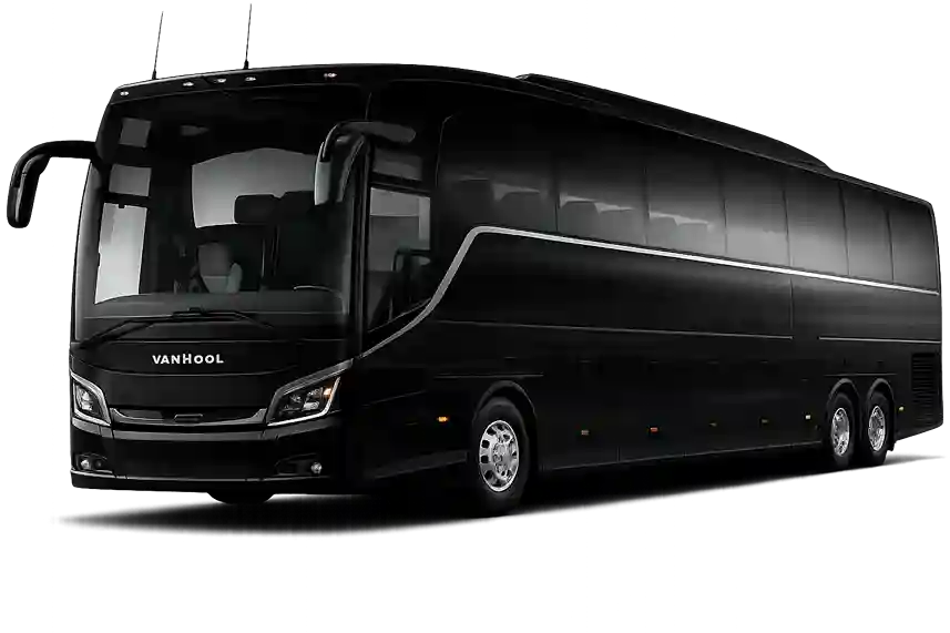 AZA black Van Hool motorcoach exterior