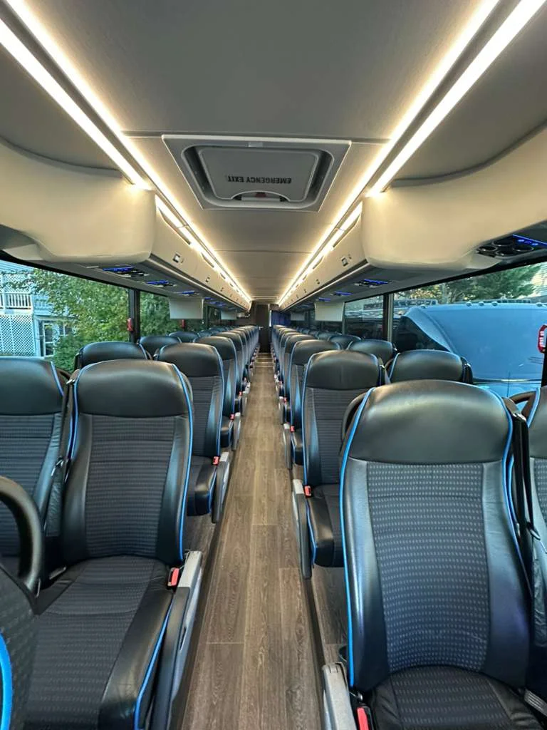 interior of bus and comfortable