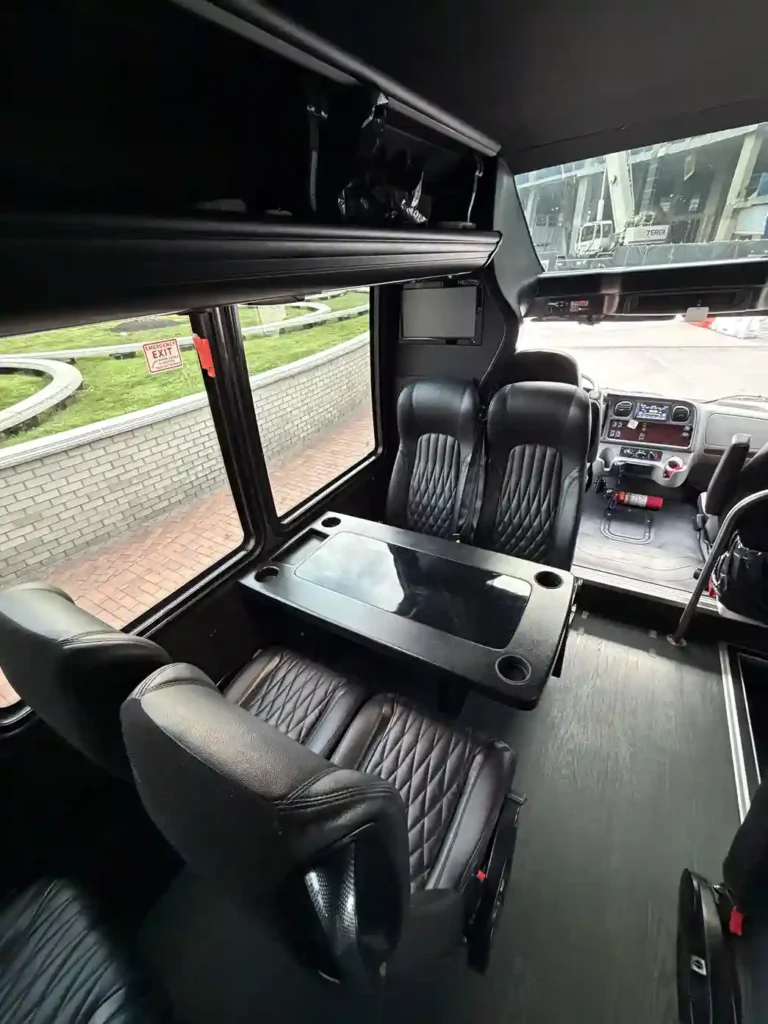 interior of luxury van