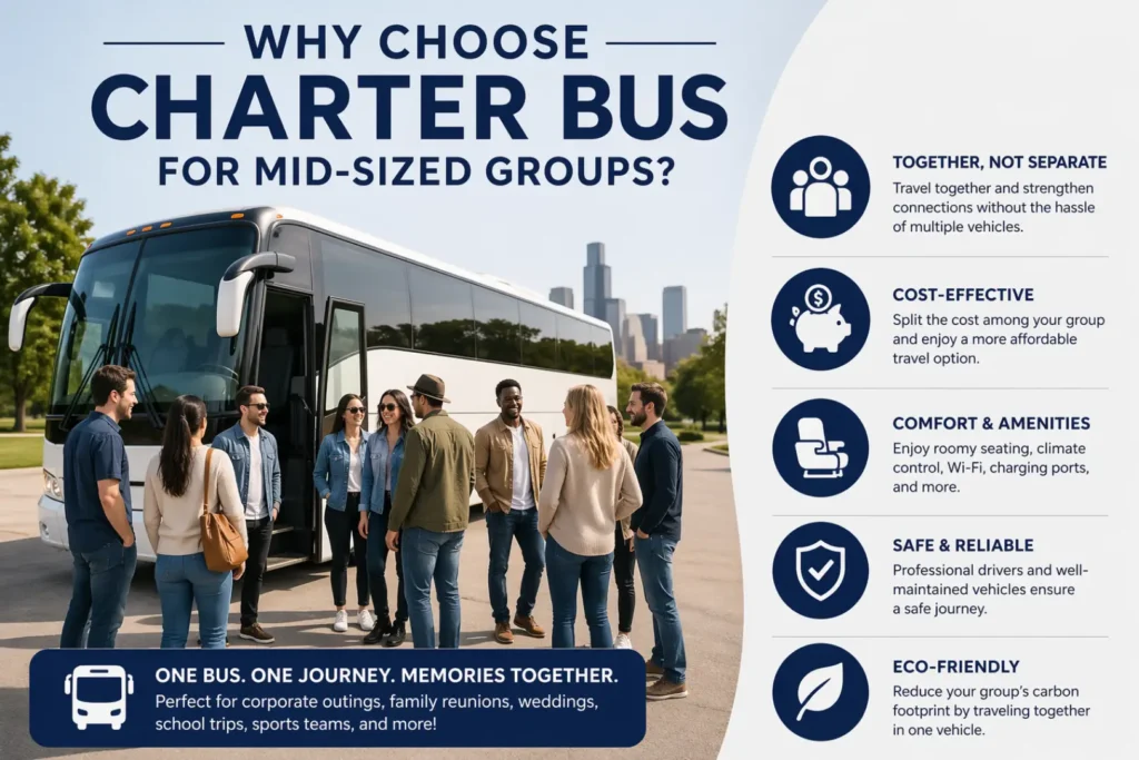 Why Choose Charter Bus For Mid-Sized Groups